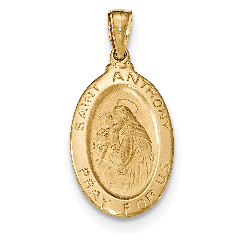 Saint Anthony Oval Medal Pendant 14k Gold K5656, MPN: K5656, 637218169207