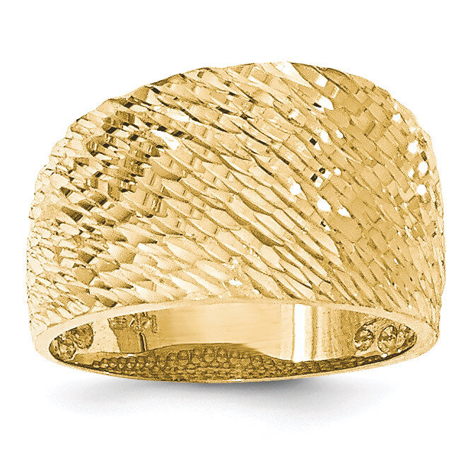 Textured Dome Ring 14k Gold Polished K5717, MPN: K5717, 637218085910