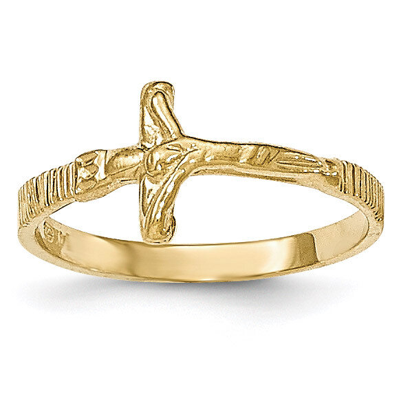 Jesus Band Ring 14k Gold Polished K5725