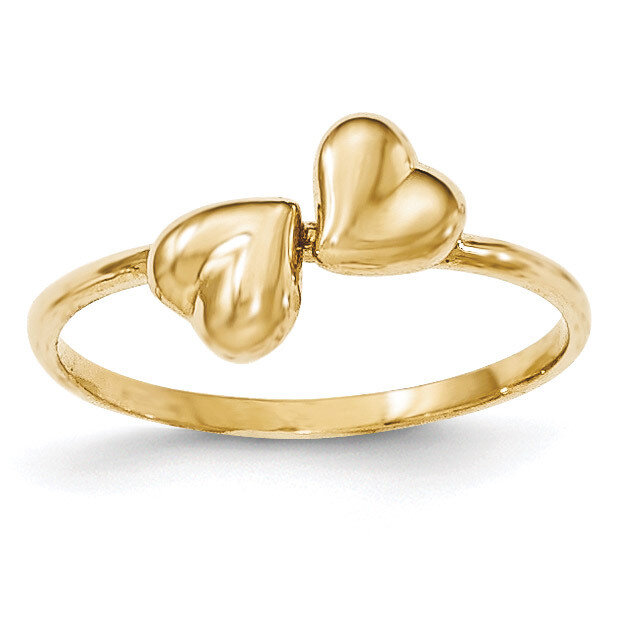Hearts Ring 14k Gold Polished K5746