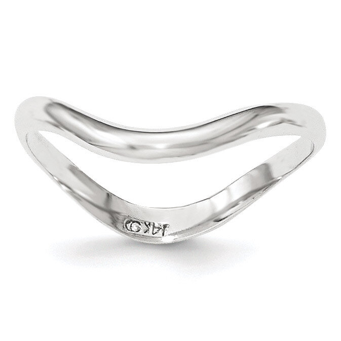 Polished Wave Fashion Thumb Ring 14k white Gold K5786