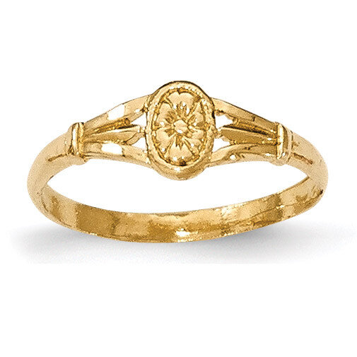 Oval Baby Ring 14k Gold Polished K5792