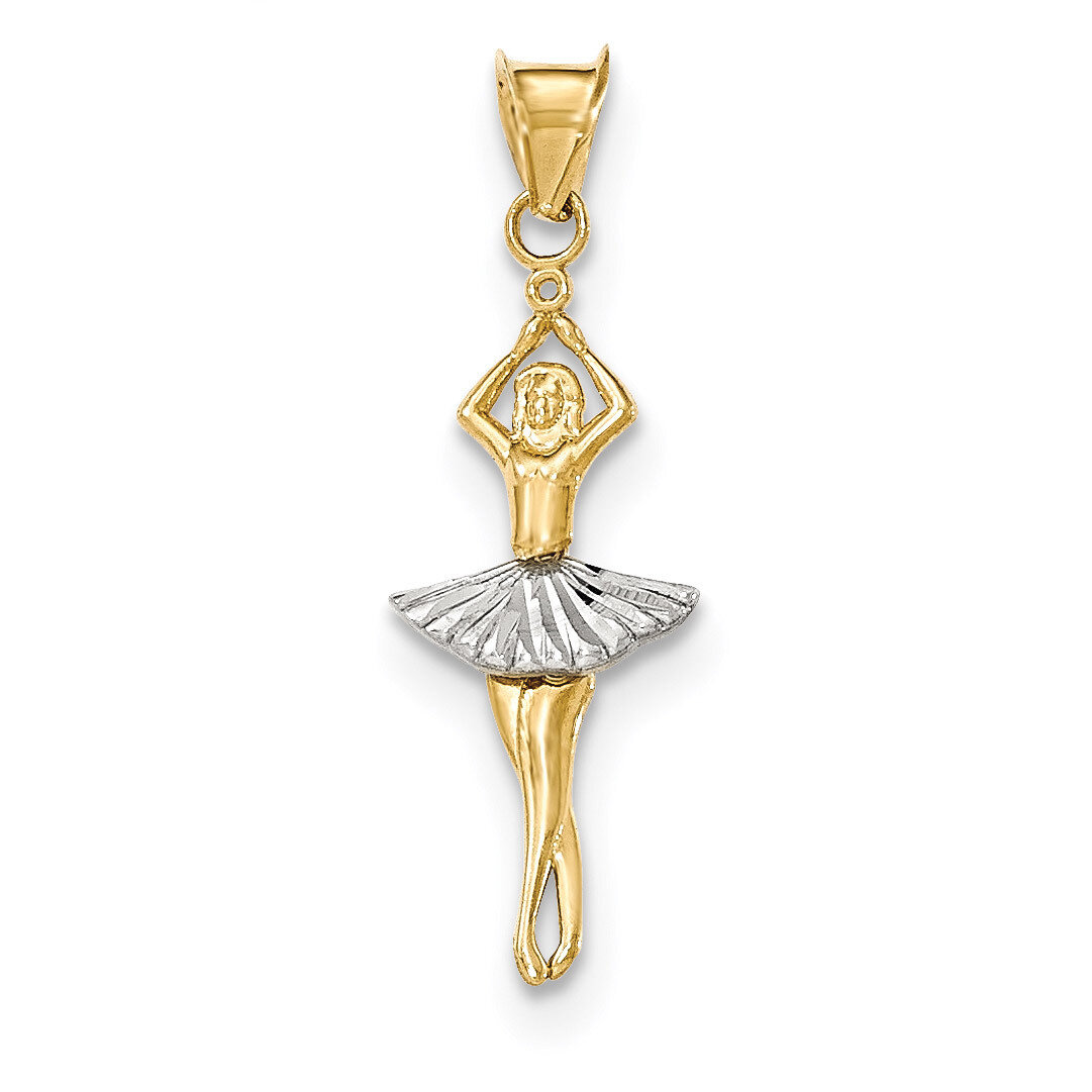 Moveable Dancer Pendant 14k &amp; Rhodium Polished K5819, MPN: K5819, 191101368691