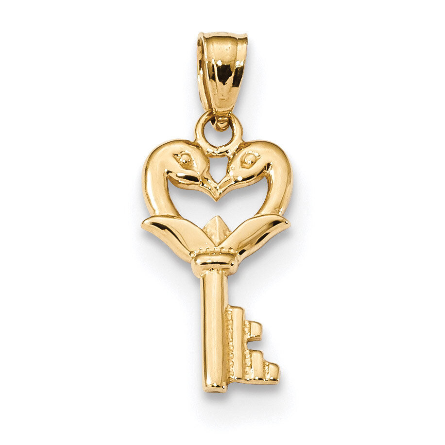 Swans Key Pendant 14k Gold K5840, MPN: K5840, 883957894973