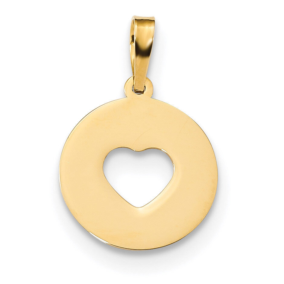 Cut-out Heart Pendant 14k Gold Polished K5852, MPN: K5852, 886774037325