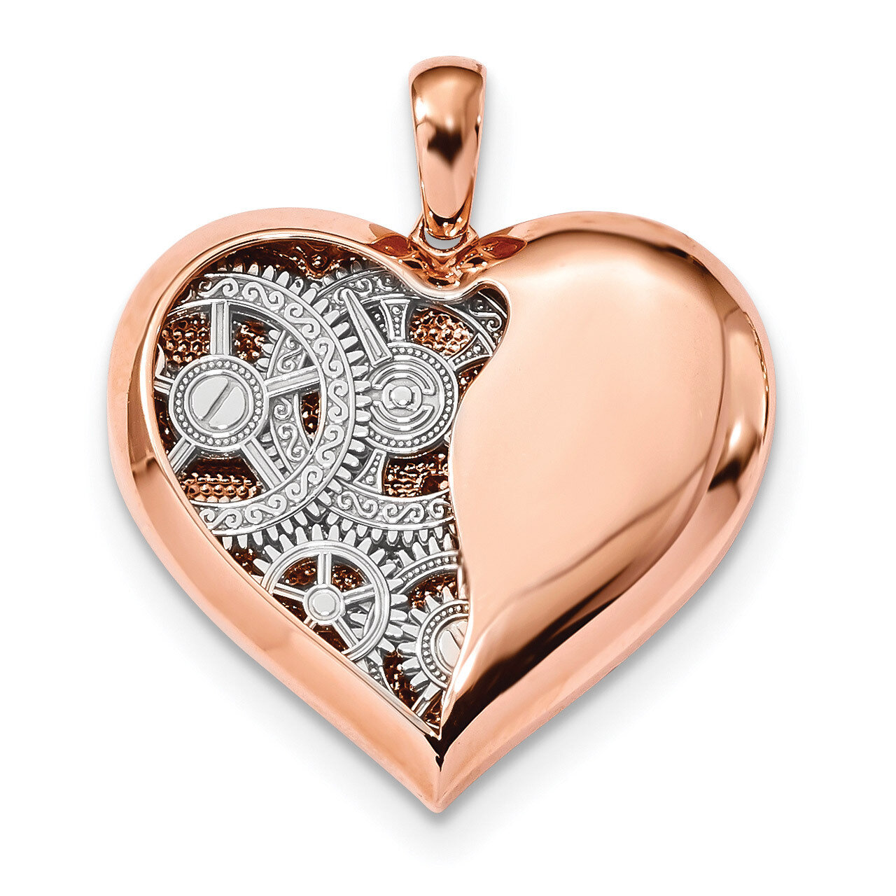 Gears Inside Heart Pendant 14k Two-tone Gold K5853, MPN: K5853, 883957831053