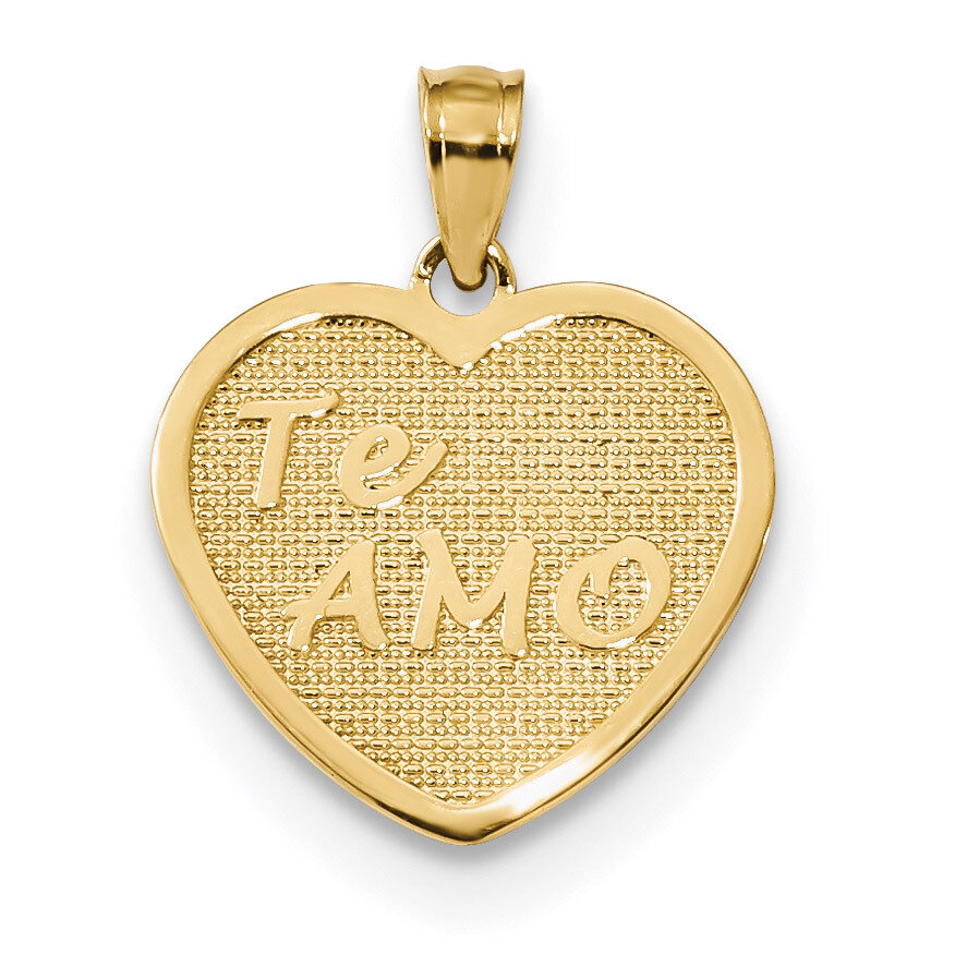 Te Amo Heart Pendant 14k Gold Polished K5881, MPN: K5881, 883957220161