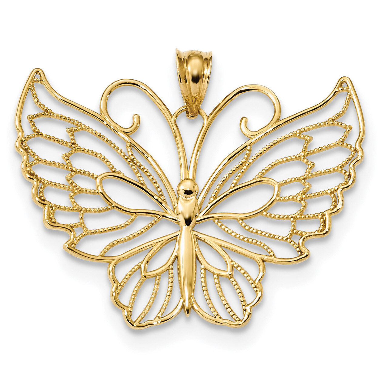 Butterfly Pendant 14k Gold Polished K5986, MPN: K5986, 883957220178