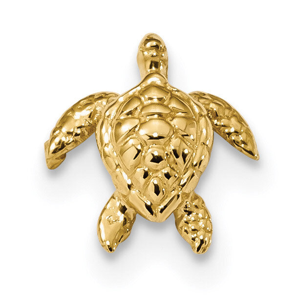 Small Sea Turtle Chain Slide 14k Gold Polished K6031