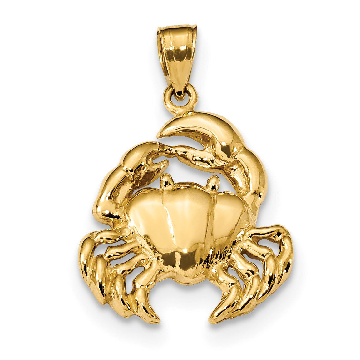 Crab Pendant 14k Gold Polished K6040, MPN: K6040, 883957831954