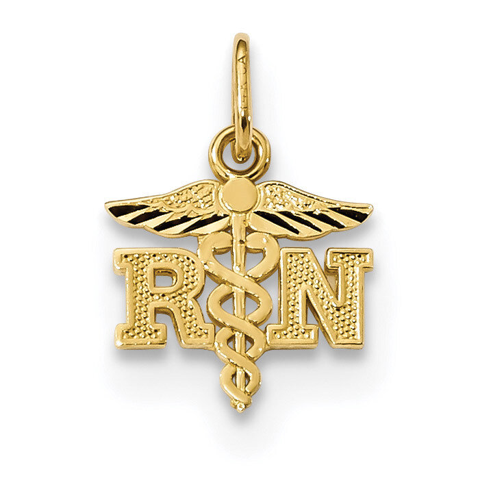 RN Nurse Pendant 14k Gold Diamond-cut Polished K6117, MPN: K6117, 886774036885