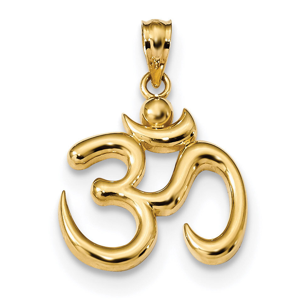 Om Symbol Pendant 14k Gold Polished K6148, MPN: K6148, 883957925042