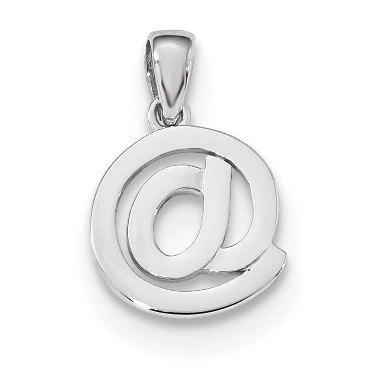 Polished @ Symbol Pendant 14k white Gold K6152, MPN: K6152,
