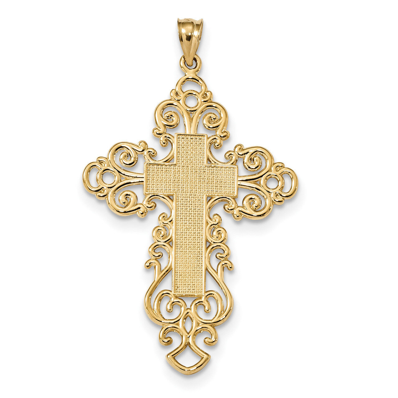Fancy Cross Pendant 14k Gold Polished K6174, MPN: K6174, 883957322179