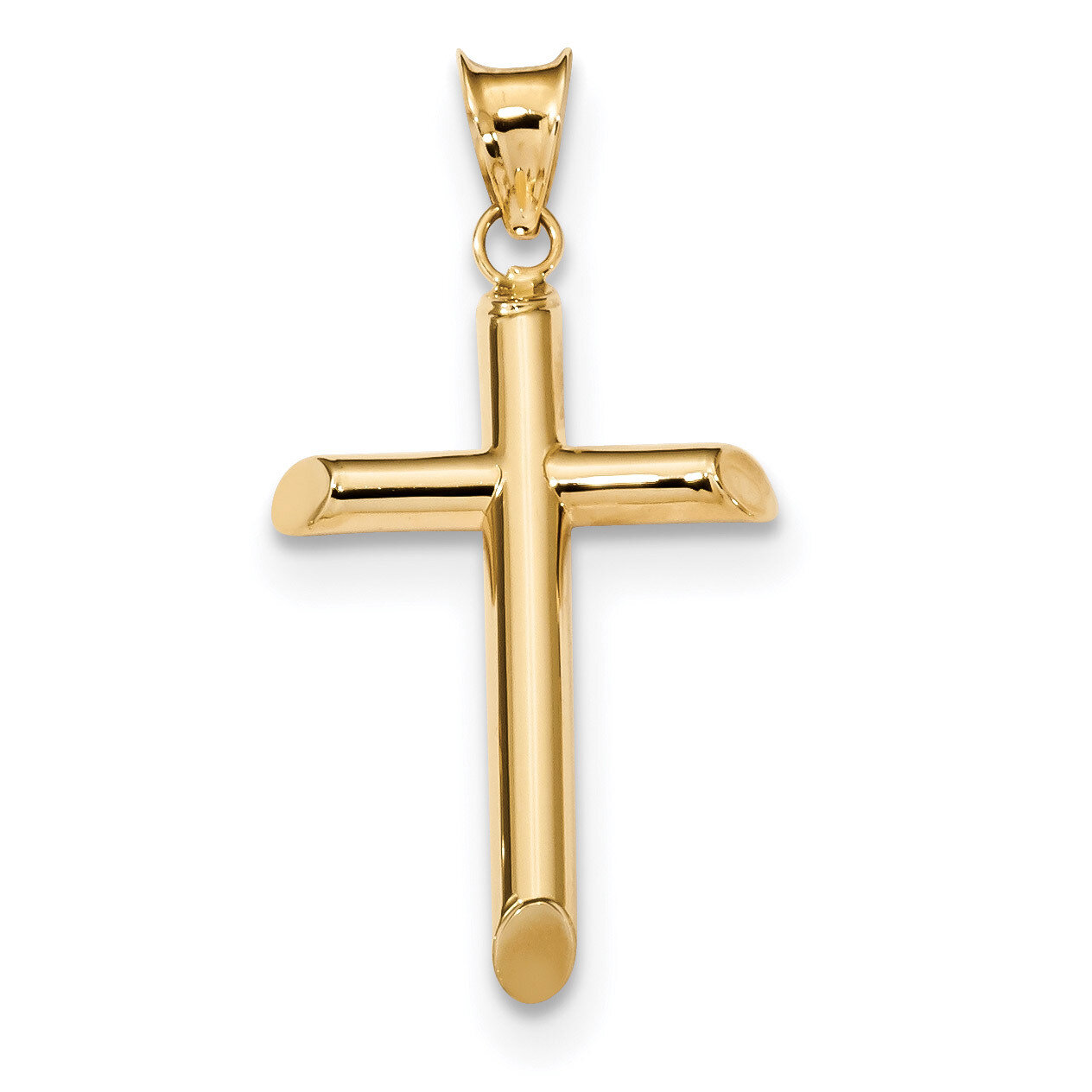 Tube Cross Pendant 14k Gold Polished K6178, MPN: K6178, 883957181943