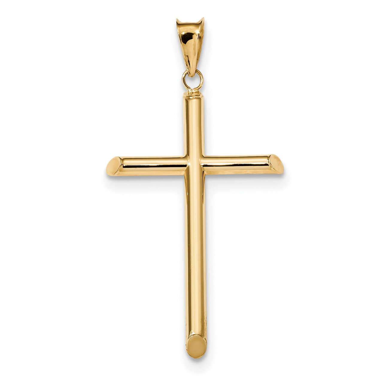 Tube Cross Pendant 14k Gold Polished K6183, MPN: K6183, 883957181981