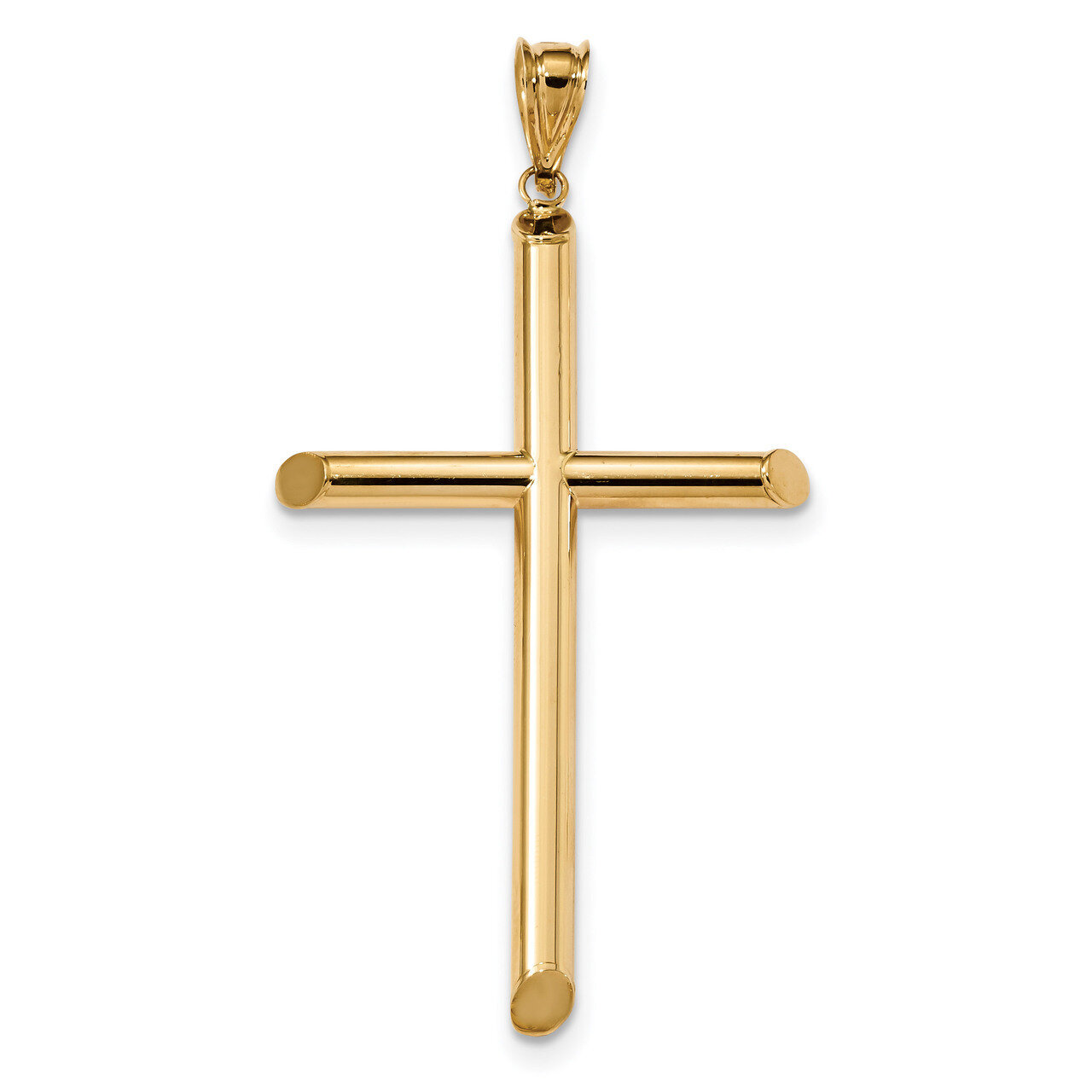 Tube Cross Pendant 14k Gold Polished K6192, MPN: K6192, 883957660530