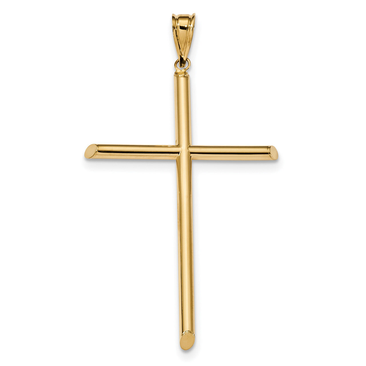 Tube Cross Pendant 14k Gold Polished K6193, MPN: K6193, 883957247045