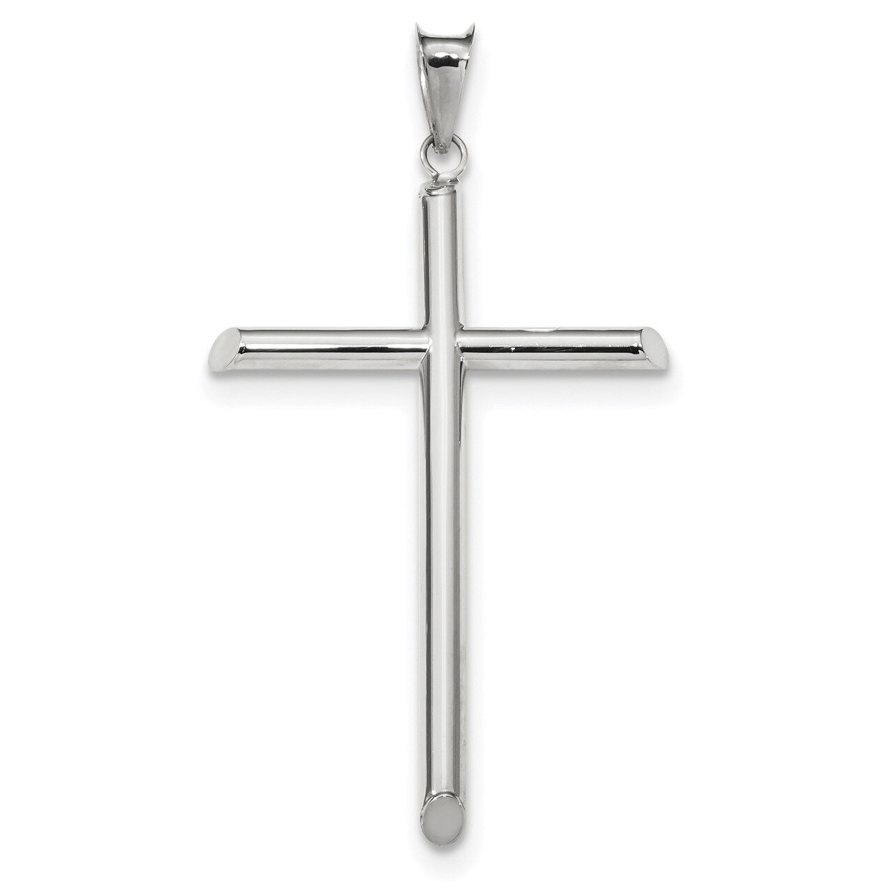 Polished Tube Cross Pendant 14k white Gold K6202, MPN: K6202, 883957660615