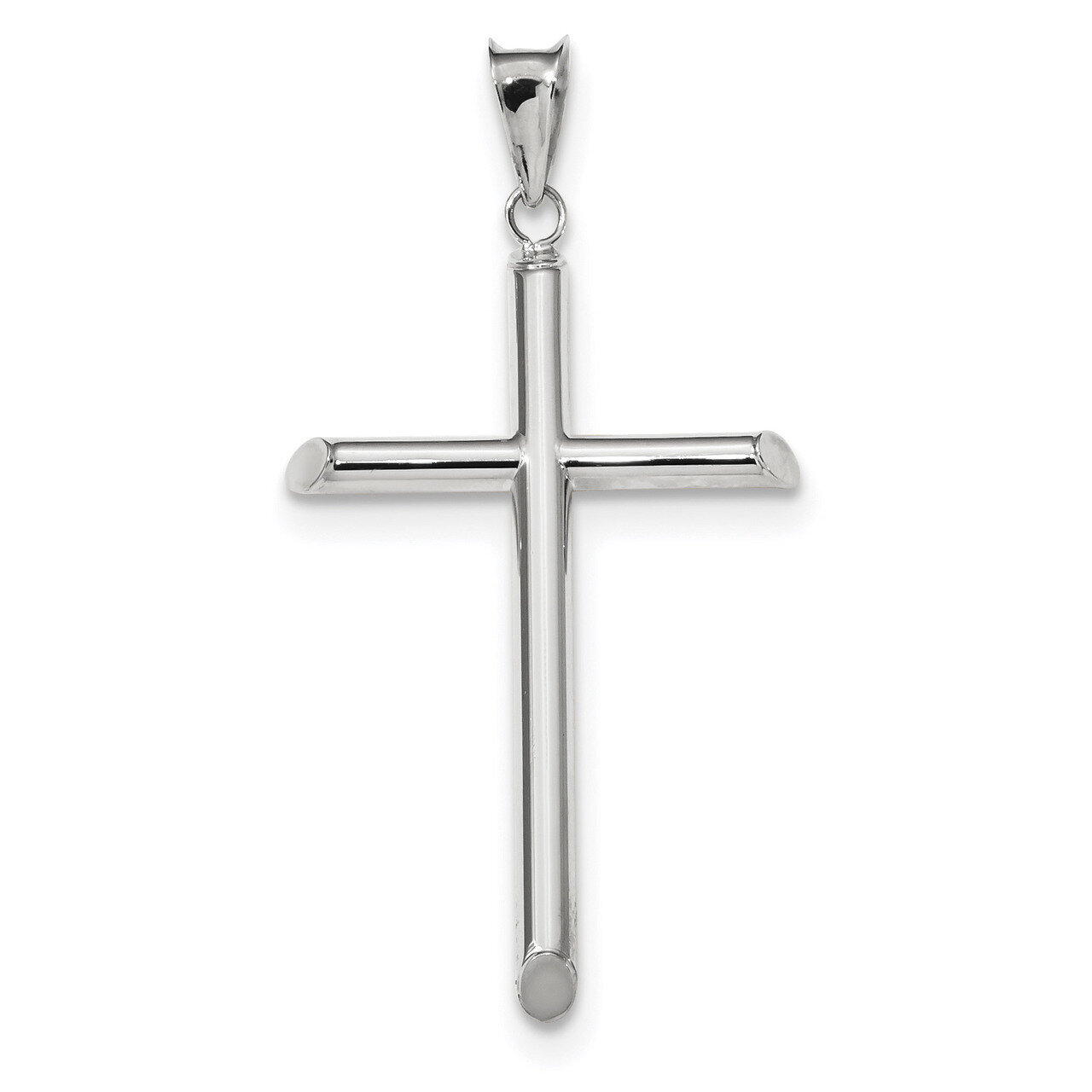 Polished Tube Cross Pendant 14k white Gold K6203, MPN: K6203, 883957182179