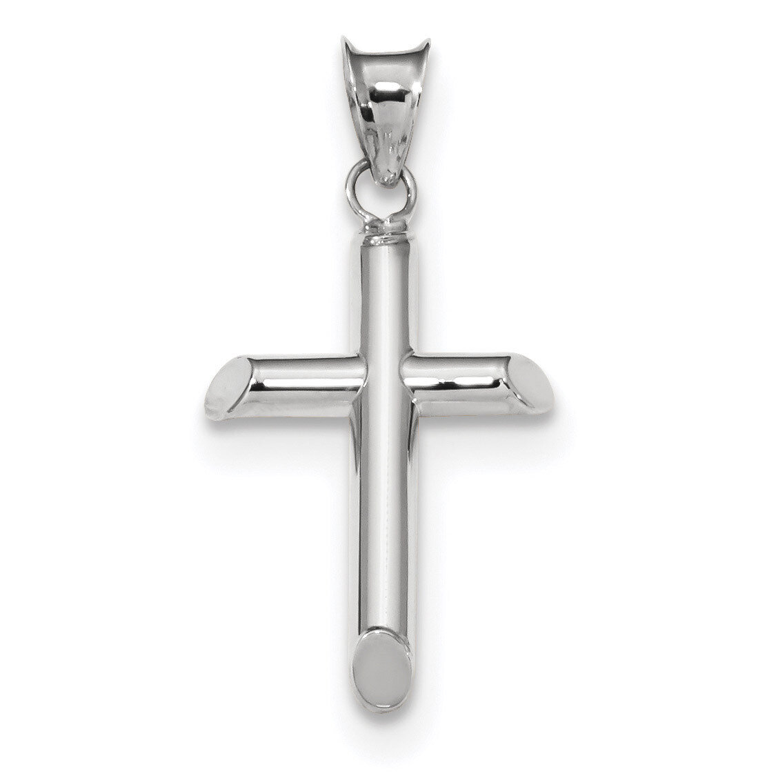 Polished Tube Cross Pendant 14k white Gold K6205, MPN: K6205, 886774104775