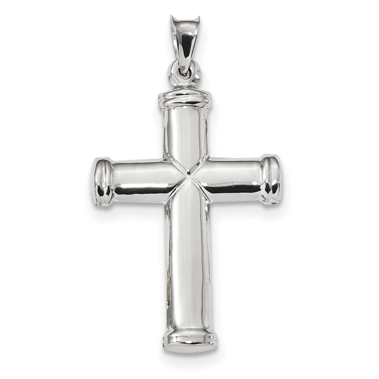 Polished Stamping Cross Pendant 14k white Gold K6218, MPN: K6218, 883957247120