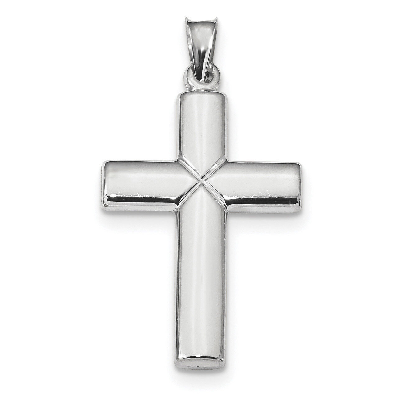Stamping Cross Pendant 14k white Gold K6222, MPN: K6222, 883957182407