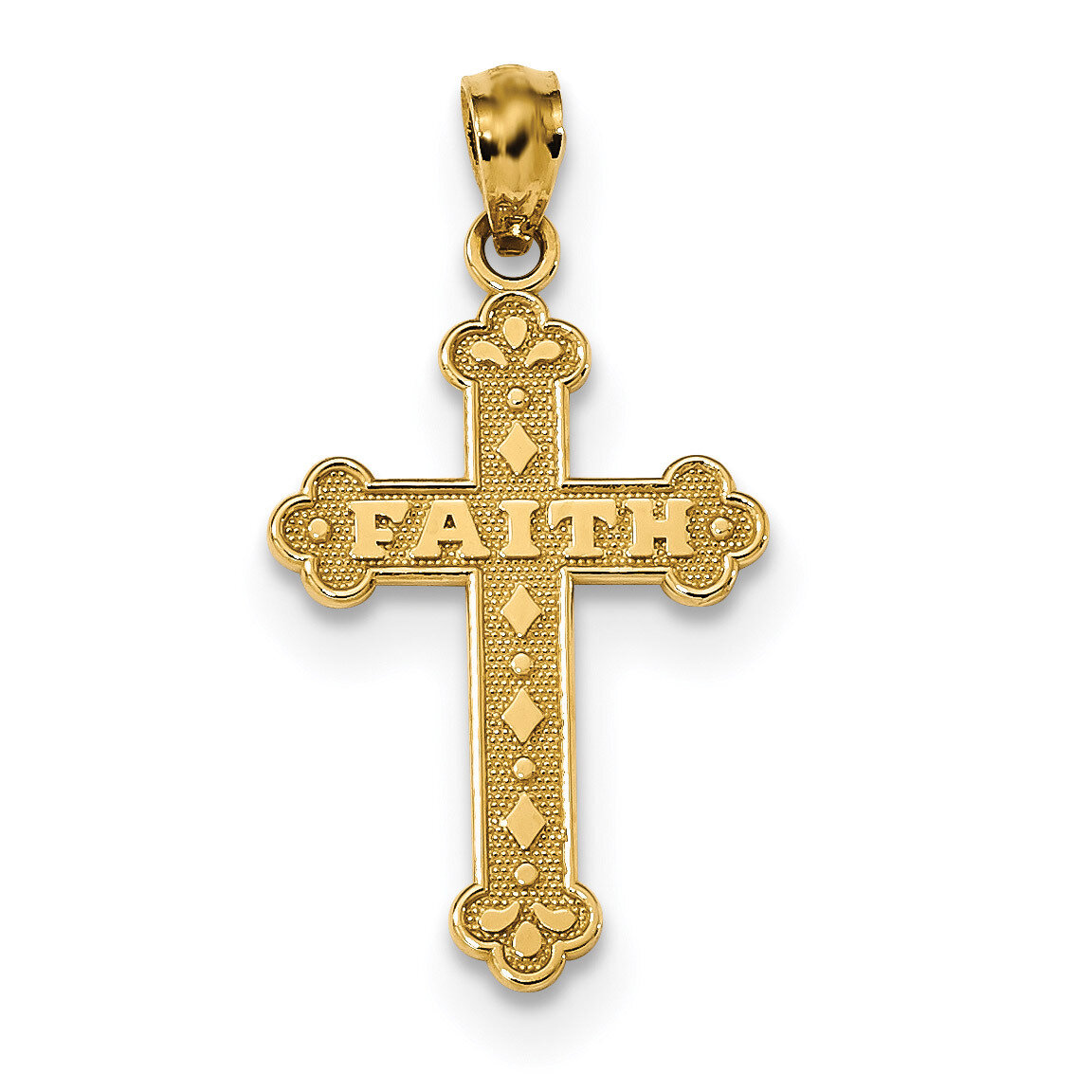 Faith Cross Pendant 14k Satin &amp; Polished K6246, MPN: K6246, 883957831145
