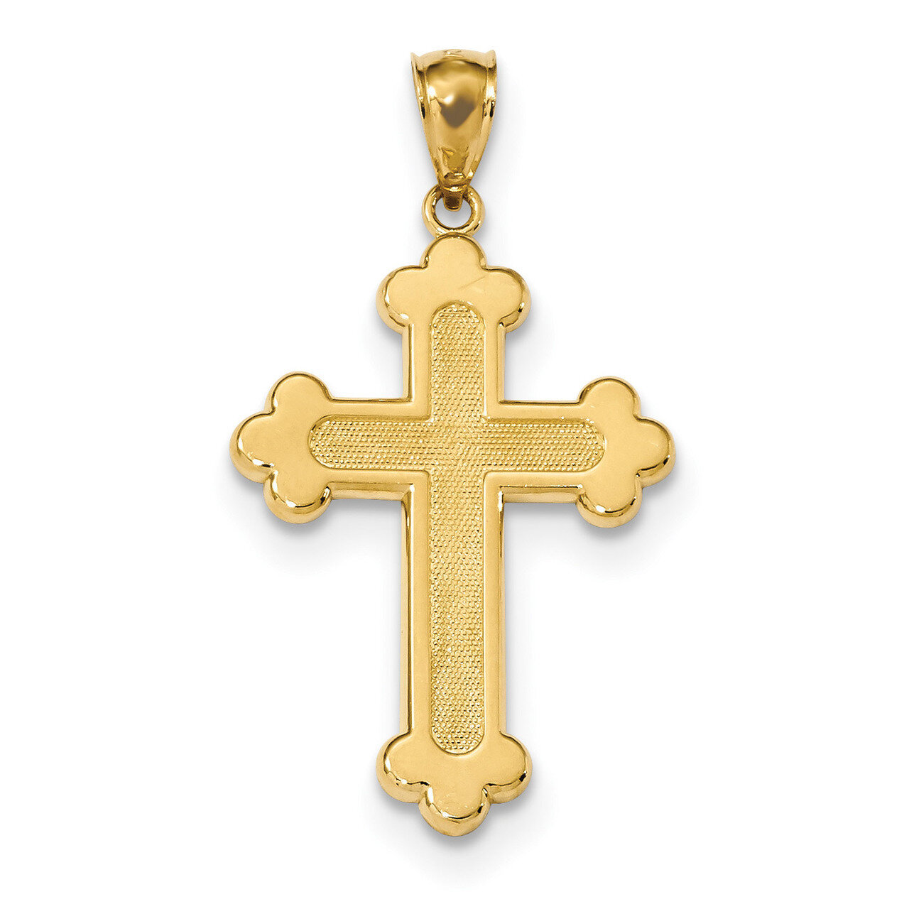 Budded Cross Pendant 14k Satin &amp; Polished K6256, MPN: K6256, 883957733340