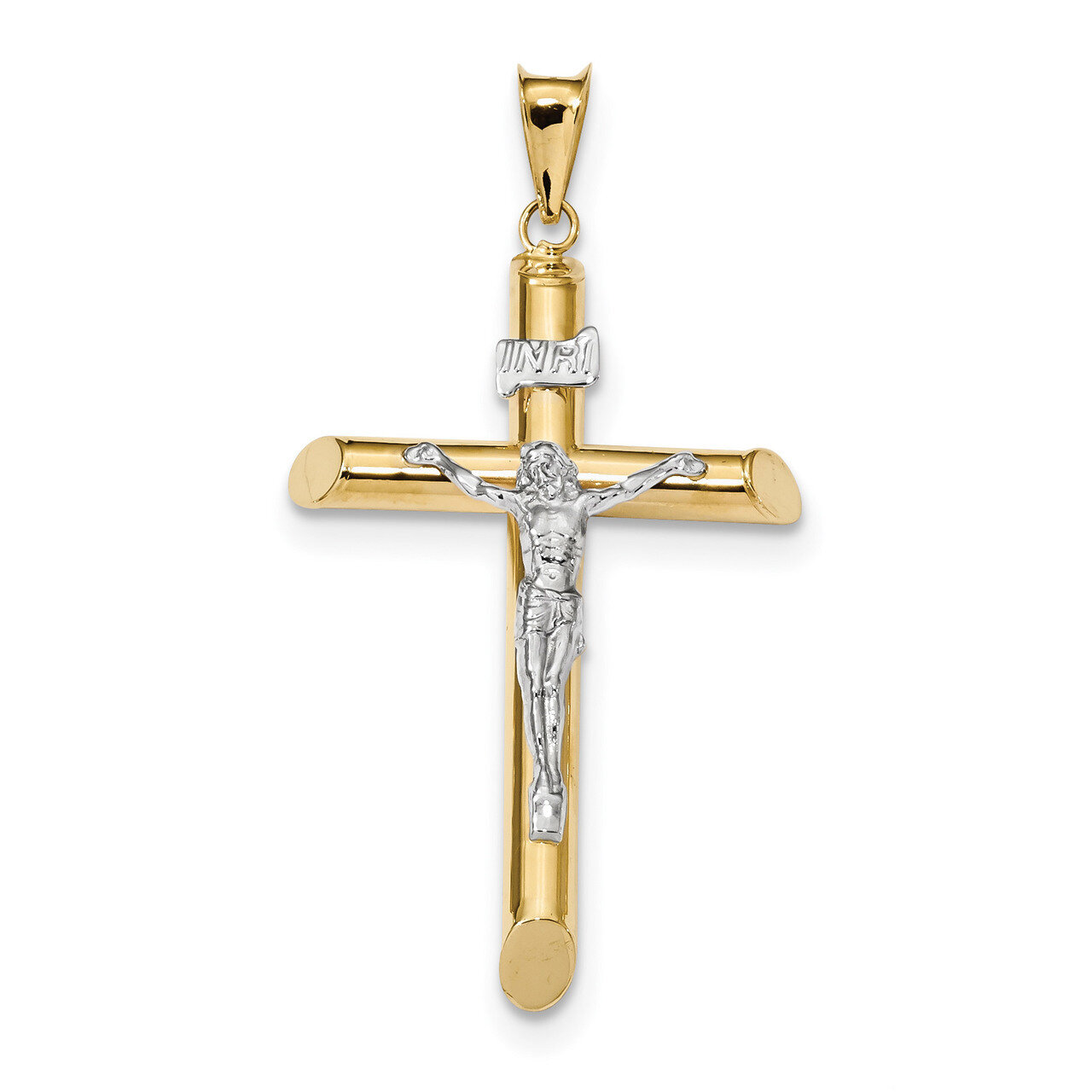 Crucifix Pendant 14k Two-Tone Gold Polished K6282, MPN: K6282, 886774126517