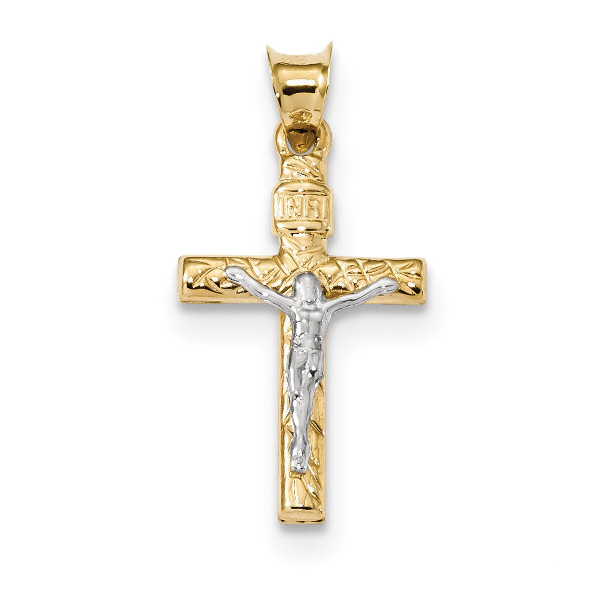 Crucifix Pendant 14k Two-Tone Gold K6293