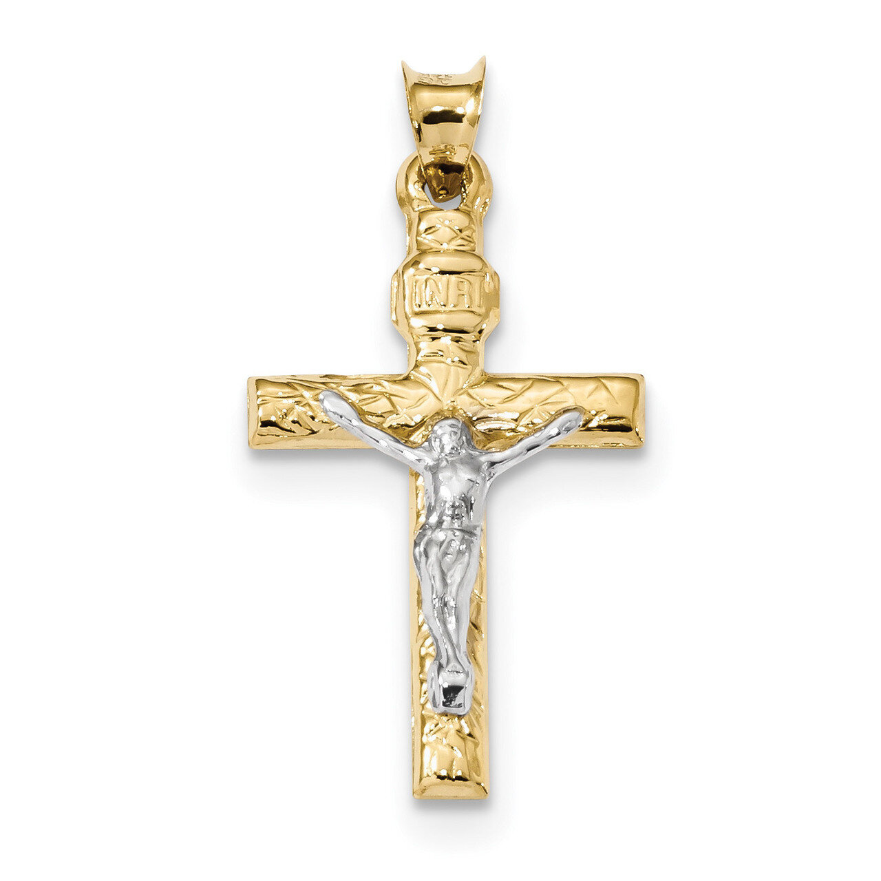 Crucifix Pendant 14k Two-Tone Gold K6294