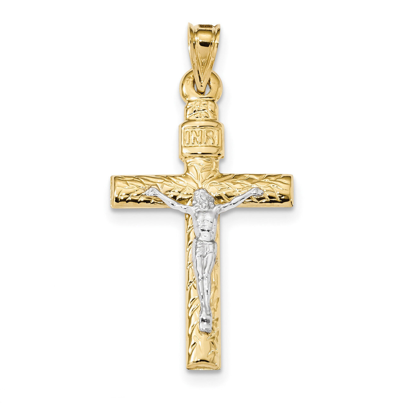 Crucifix Pendant 14k Two-Tone Gold K6295