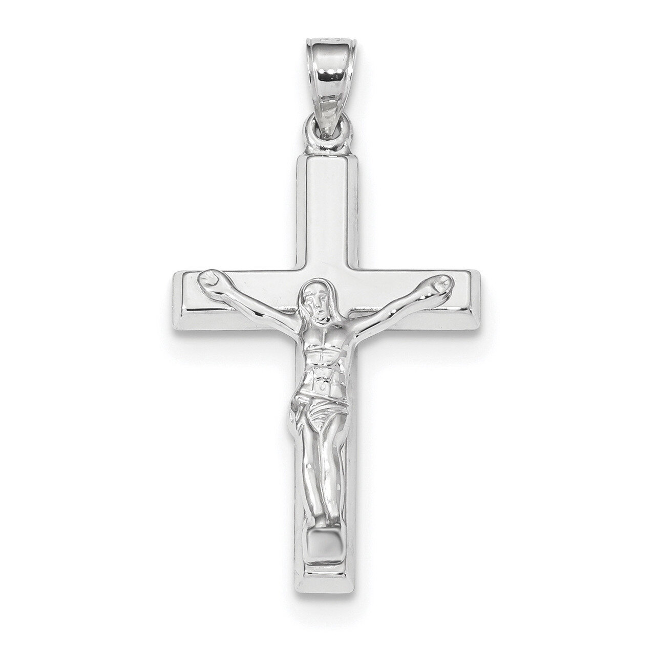 Polished Crucifix Pendant 14k white Gold K6299, MPN: K6299, 883957761794