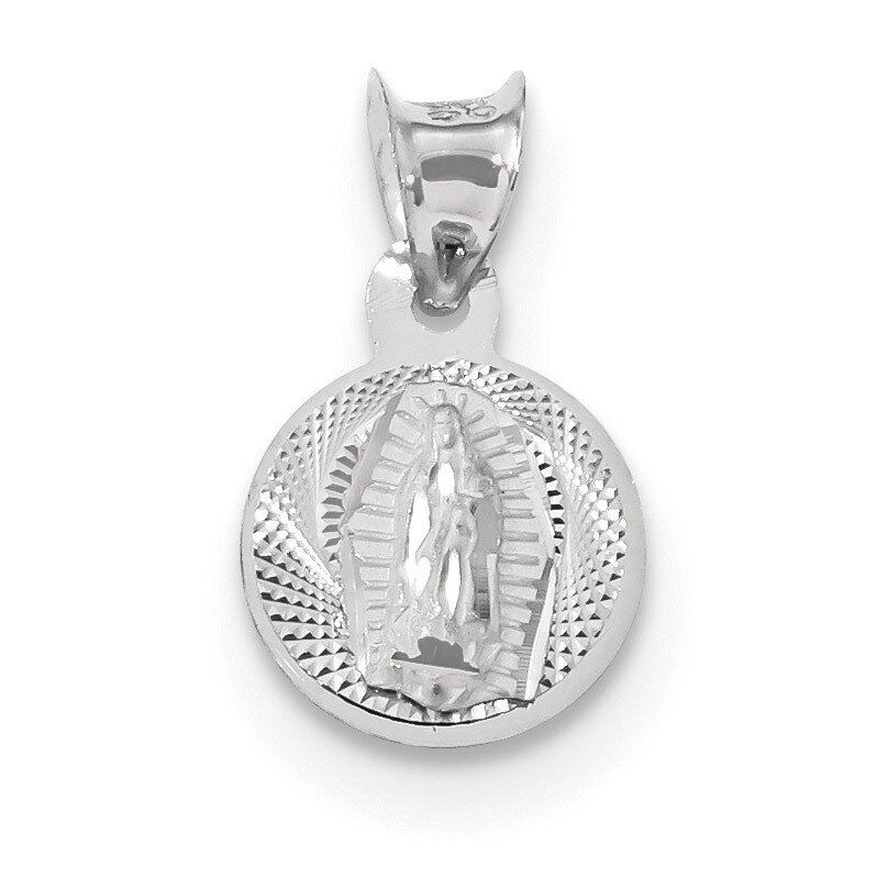 Our Lady of Guadalupe Circle Pendant 14k white Gold K6335, MPN: K6335, 883957182841