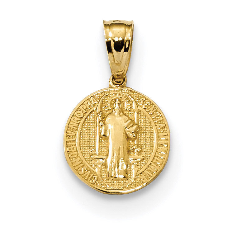 San Benito 2 Sided Round Small Pendant 14k Gold K6353, MPN: K6353, 886774090429