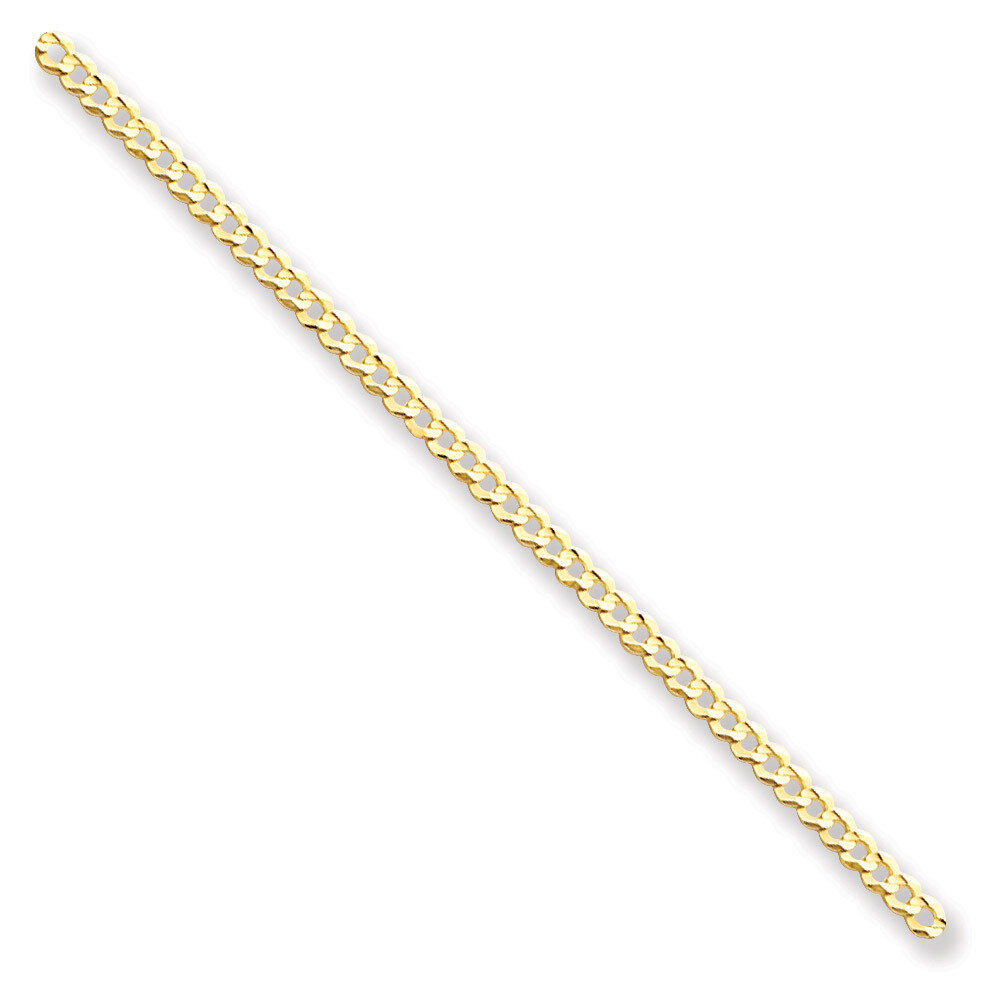 8 Inch 3.1mm Solid Polished Light Flat Cuban Chain 14k Gold LCB080-8, MPN: LCB080-8, 886774561073