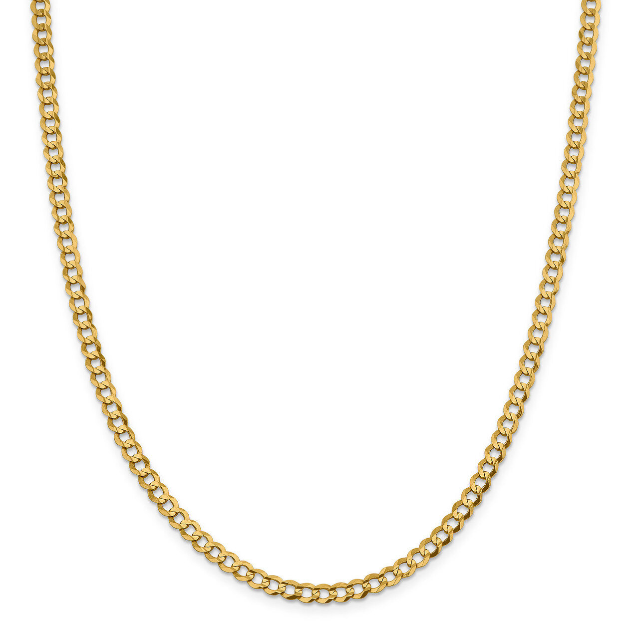 20 Inch 4.7mm Solid Polished Light Flat Cuban Chain 14k Gold LCB120-20, MPN: LCB120-20, 883957113609