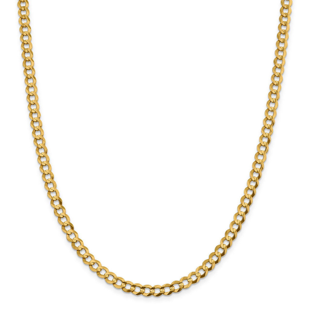 20 Inch 5.9mm Solid Polished Light Flat Cuban Chain 14k Gold LCB150-20, MPN: LCB150-20, 883957113890
