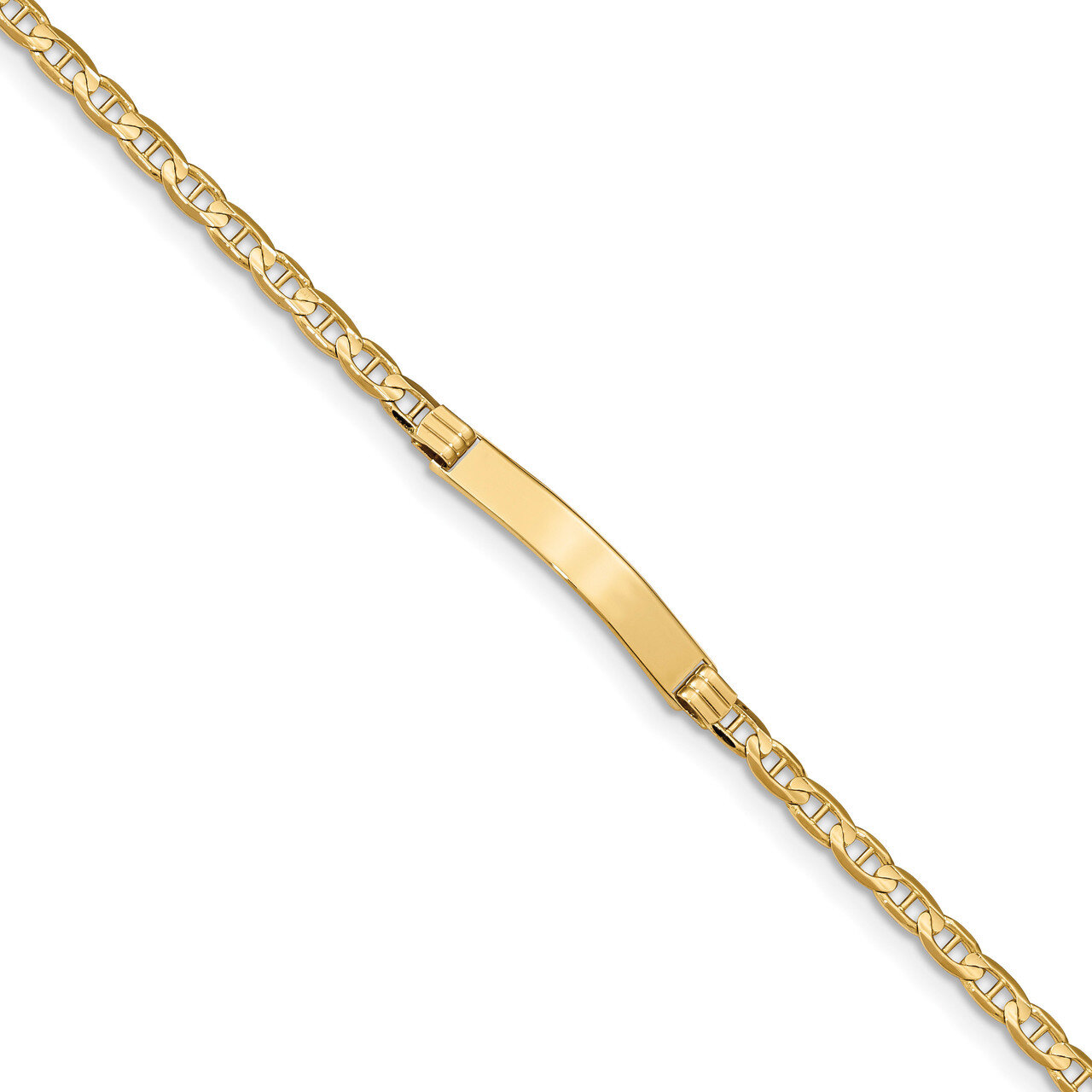 7 Inch Anchor Link ID Bracelet 14k Gold LID60-7, MPN: LID60-7, 883957825342