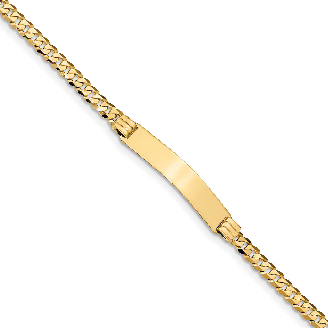 Curb Link ID Bracecet 14k Gold LID62-8, MPN: LID62-8, 883957723136