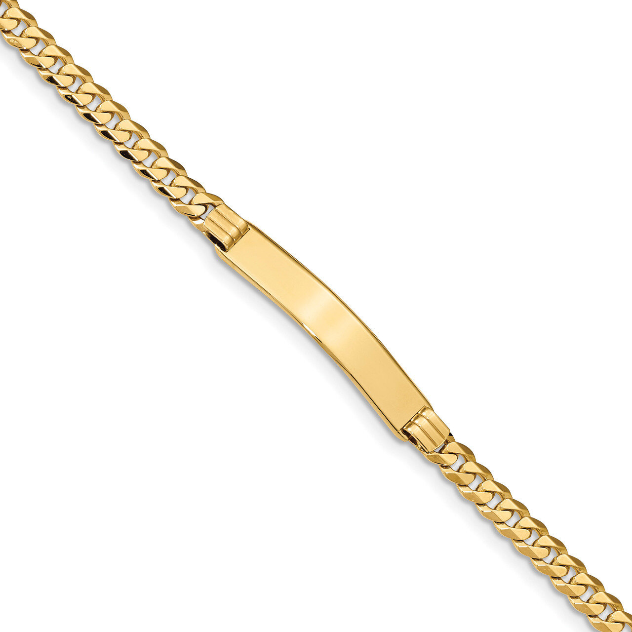 Curb Link ID Bracecet 14k Gold LID63-8, MPN: LID63-8, 883957836393