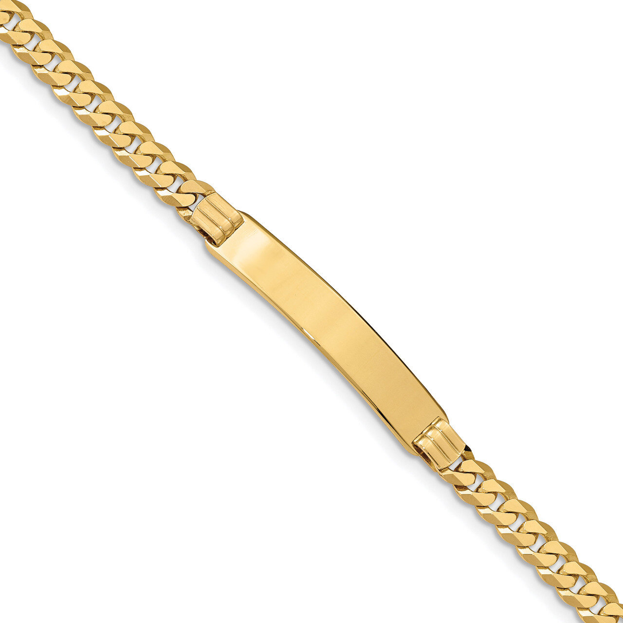 Curb Link ID Bracecet 14k Gold LID64-8, MPN: LID64-8, 883957825366