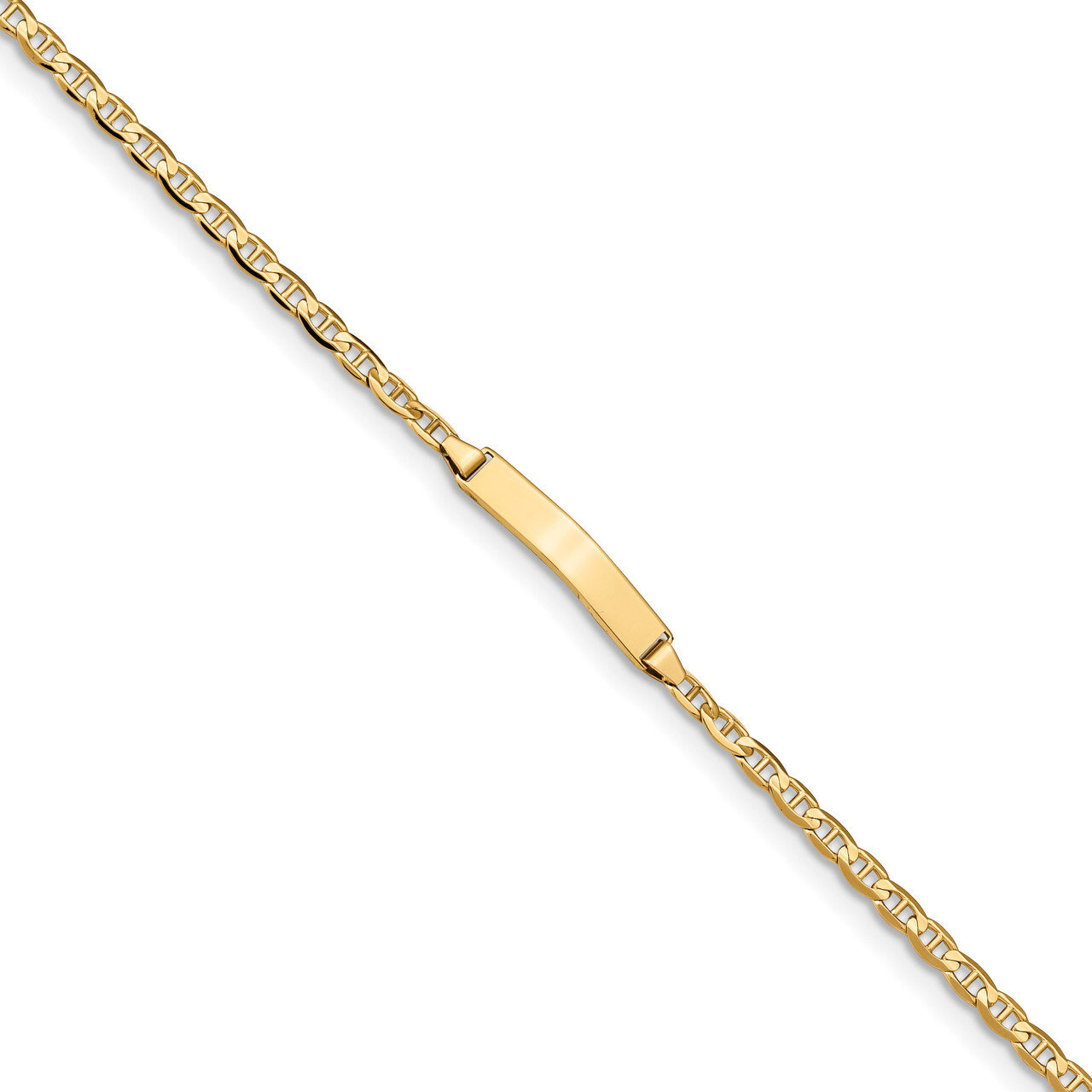 7 Inch Anchor Link ID Bracelet 14k Gold LID68-7