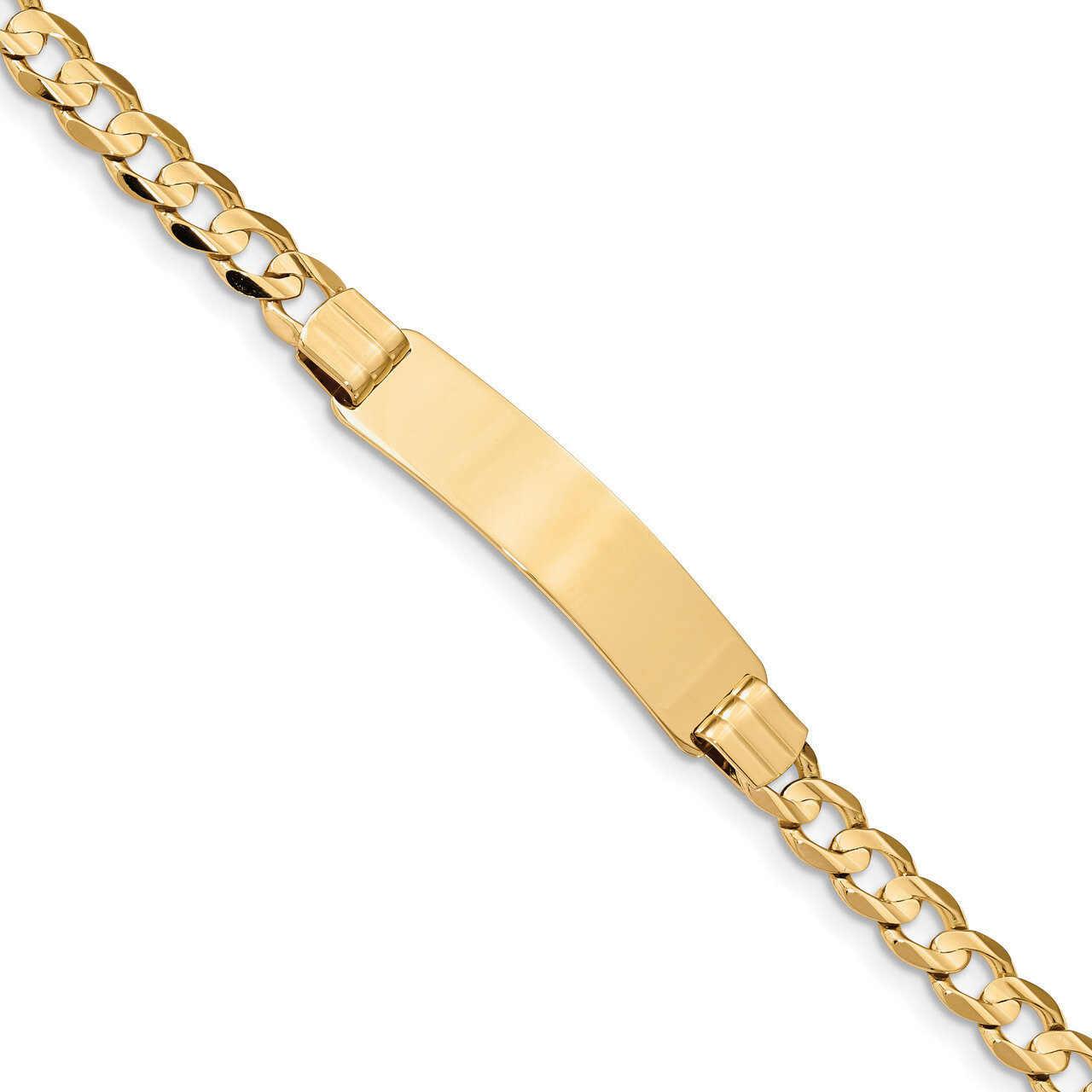 7 Inch Curb Link ID Bracelet 14k Gold LID82-7