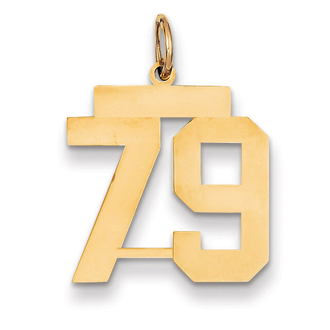 Number 79 Charm 14k Gold Medium Polished LM79, MPN: LM79, 883957135960