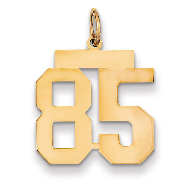 Number 85 Charm 14k Gold Medium Polished LM85, MPN: LM85, 883957138152