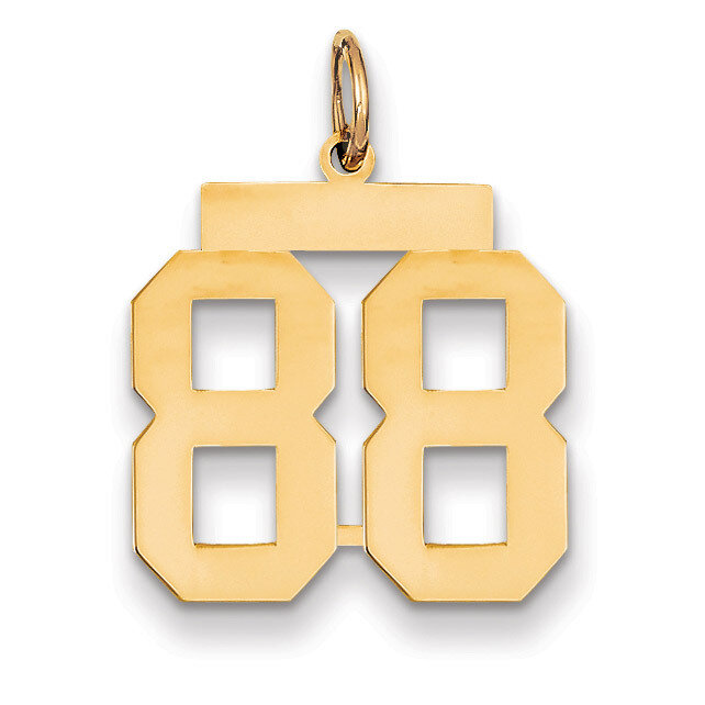 Number 88 Charm 14k Gold Medium Polished LM88, MPN: LM88, 883957138749