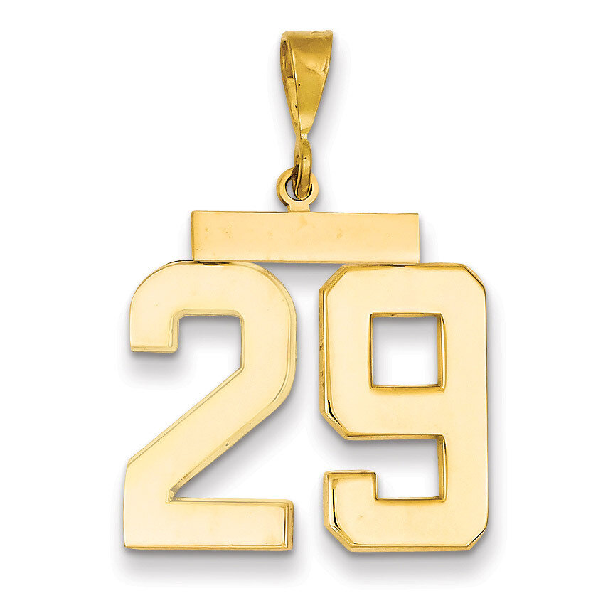 Number 29 Charm 14k Gold Large Polished LP29, MPN: LP29, 883957066905
