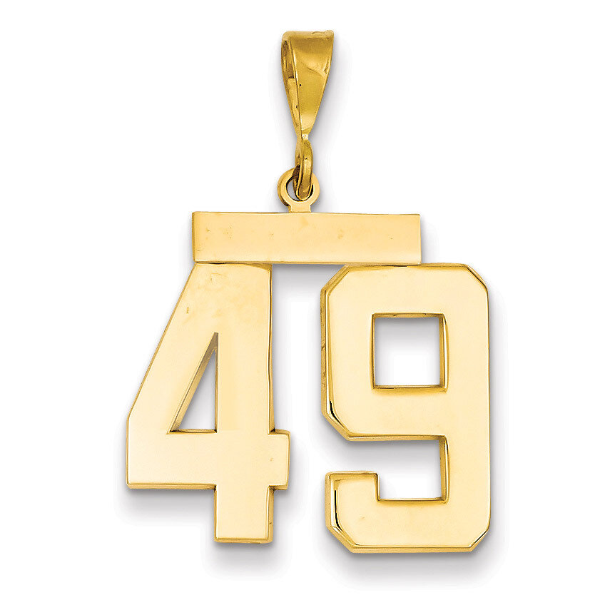 Number 49 Charm 14k Gold Large Polished LP49, MPN: LP49, 883957067247